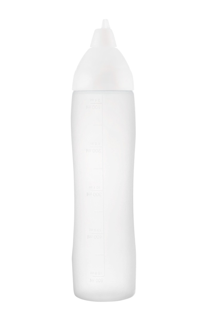 Mērču pudele-dozators balts 500 ml