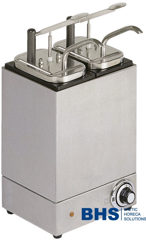 Siltuma mērču dispensers ar 2 pumpjiem