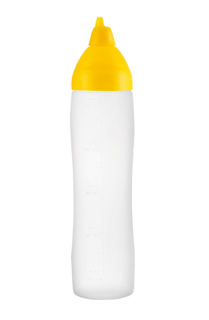 Mērču pudele-dozators dzeltens 500 ml
